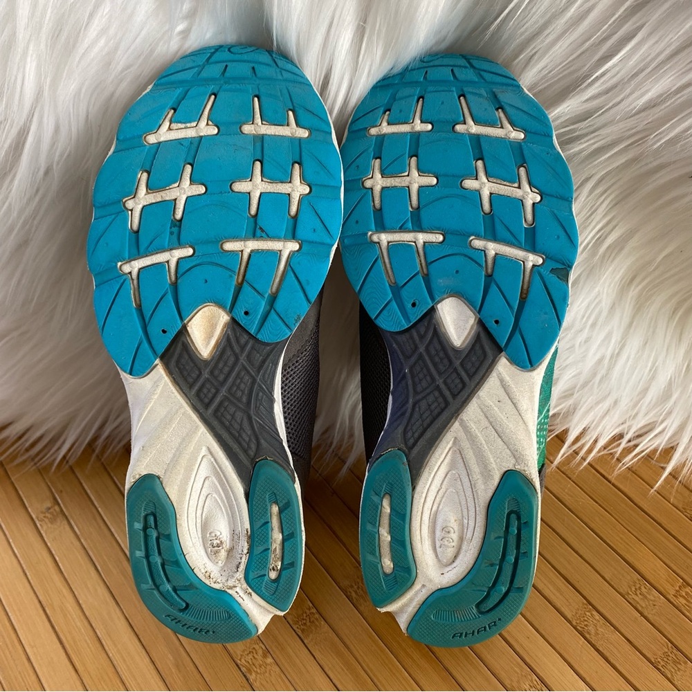 Asics Sz 8 Sneakers Gray Ombre Blue Green Colorway Mesh Gel-Kali 33 Lace-up Rare - Picture 6 of 12
